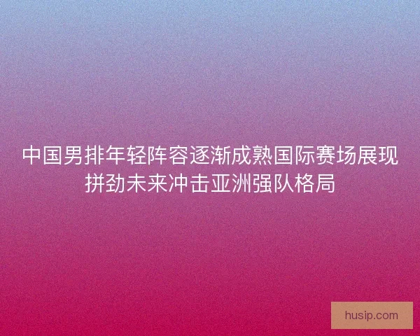 中国男排年轻阵容逐渐成熟国际赛场展现拼劲未来冲击亚洲强队格局