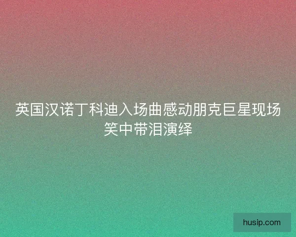 英国汉诺丁科迪入场曲感动朋克巨星现场笑中带泪演绎